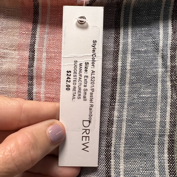 Drew Anthropologie Strapless Pastel Rainbow Romper Playsuit AL5201 - Picture 4 of 5